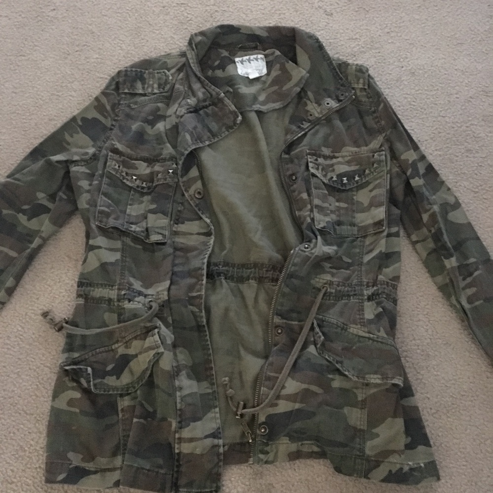 Camo denim jacket